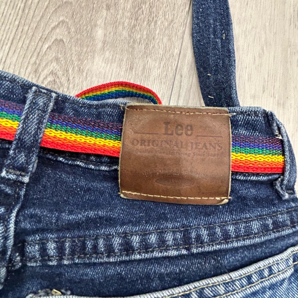 Lee Denim Tote Bag with Rainbow Strap - Picture 6 of 7